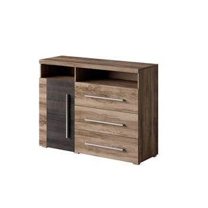 Komoda TYLTA 1D3S, ořech satin/touchwood obraz