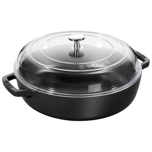 Staub Litinový kastrol se skleněnou poklicí Braiser, 28 cm, černý 12722823 obraz