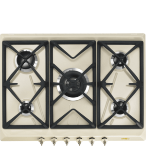 Smeg Plynová varná deska Coloniale s 5 varnými zónami, 70/75 cm, SRV876, krémová SRV876POGH obraz