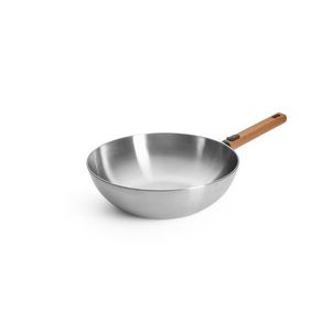 Woll Nerezová wok pánev Logic Steel s dřevěnou odnímatelnou rukojetí, Ø 30 cm 11030WLCS obraz