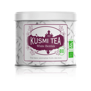 Kusmi Tea Sypaný bílý čaj White Berries Bio, kovová dóza 90 g 21095A1070 obraz