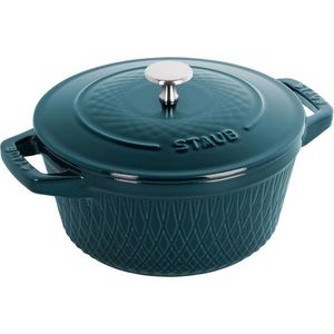 Staub Litinový hrnec s poklicí Cocotte Twist, Ø 24 cm / 4, 0 l, mořská modř 1023546 obraz