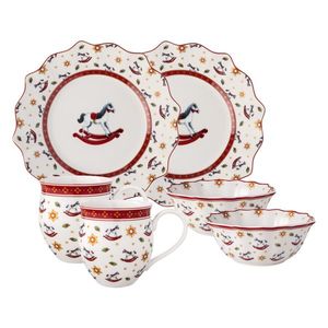 Villeroy & Boch Sada vánočního porcelánu Toy’s Delight, Houpací koník, 6 ks 14-8585-7289 obraz