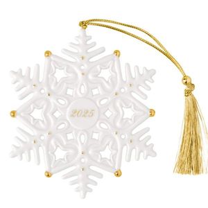 Villeroy & Boch Závěsná porcelánová ozdoba Christmas Classics 2025, Sněhová vločka, 10, 5 cm 14-8675-4354 obraz