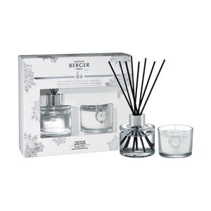 Maison Berger Paris Dárková sada Duo Mini Winter: aroma difuzér s náplní 80 ml + svíčka 80 g, Pod vánočním stromem 4568 obraz