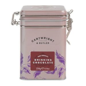 Cartwright & Butler Vločky tmavé čokolády, kovová dóza, 250 g 4906 obraz