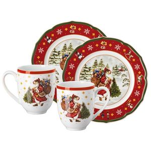 Rosenthal Vánoční sada porcelánu Happy Wintertime, 4 ks, červená 02488-727471-29213 obraz