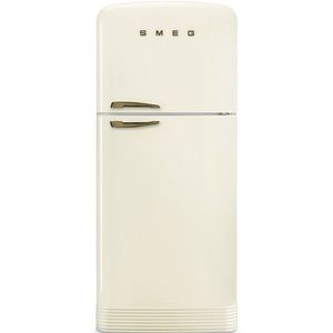Smeg Kombinovaná lednice s mrazákem nahoře 50's Retro Styl, FAB50R, pravostranná, krémová úchyt bronz FAB50RCRB5 obraz