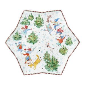 Rosenthal Velký vánoční talíř ve tvaru hvězdy, Vánoční radovánky, Ø 34 cm 02473-727496-25384 obraz