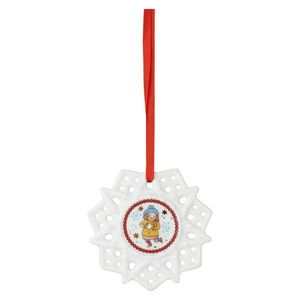 Rosenthal Porcelánová ozdoba Vločka, motiv Děvčátko, Vánoční radovánky, Ø 8 cm 02248-727505-27618 obraz