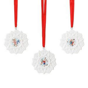 Rosenthal Vánoční set 3 porcelánové Mini ozdoby vločky, Vánoční radovánky, Ø 6 cm 02485-727496-28675 obraz