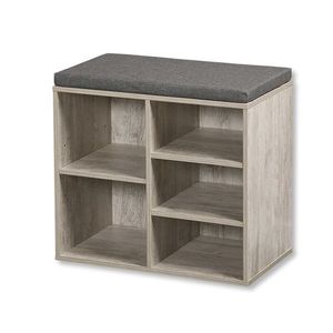Kesper 15911 Botník s podsedákem, šedo-bílá, 51, 5 x 48 x 29, 5 cm obraz