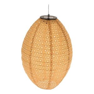 Textilní venkovní lampion se solárním LED světlem, 25 cm, oranžová obraz
