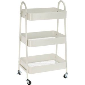 Storage Solutions Kuchyňský kovový vozík 3 patra 44 x 31, 5 x 79, 5 cm, bílá obraz