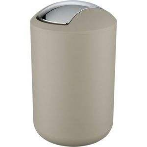 Wenko Odpadkový koš s výkyvným víkem Brasil 6, 5 l, taupe obraz
