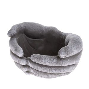Pietní dekorace Betonový květináč Ruce, 20 x 11, 5 x 20 cm obraz