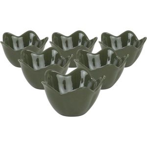 Sada 6 keramických misek Lotus 11, 8 cm, zelená obraz