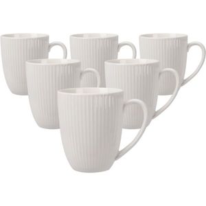 Sada 6 porcelánových hrnků Linie 370 ml obraz