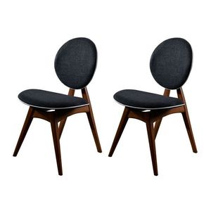 Sada jídelních židlí Touch Anthracite and Walnut, 2 ks obraz