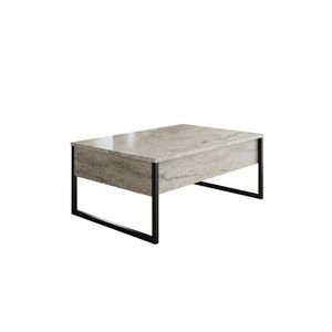 Konferenční stolek Luxe Travertine and Black obraz
