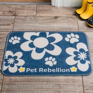 PET REBELLION Dinner Mate Flowers Blue Kobereček pod misku, 40 x 60 cm obraz