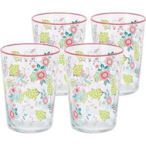 4dílná sada sklenic Flowers & Fruits 510 ml, růžová obraz