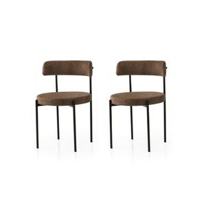 Sada jídelních židlí Gini Brown and Black, 2 ks obraz