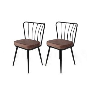 Sada jídelních židlí Yildiz Light Brown and Black, 2 ks, 2 ks obraz