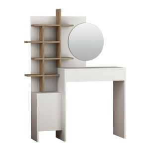 Kosmetický stůl Mup White and Oak obraz