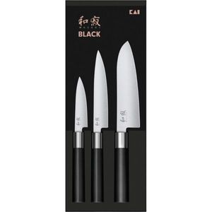 Kai Sada 3 nožů Wasabi Black – univerzální malý, univerzální velký a santoku obraz
