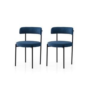 Sada jídelních židlí Gini Dark Blue and Black, 2 ks obraz