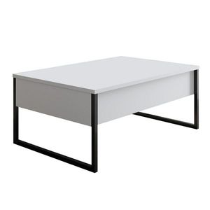 Konferenční stolek Luxe White and Black obraz