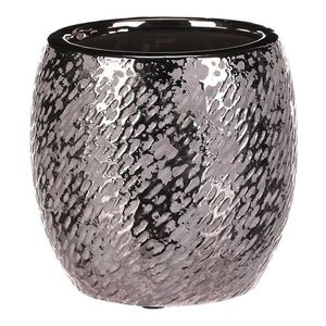 Keramický obal na květináč stříbrná Silver pr. 14 cm, stříbrná obraz