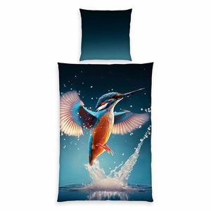 Herding Bavlněné povlečení Kingfisher, 135 x 200 cm, 80 x 80 cm obraz