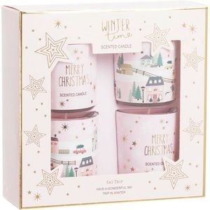 Sada vonných svíček Winter Fun, vůně Pink Fairytale 40 g, 4 ks obraz