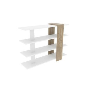 Knihovna Nur White and Walnut obraz
