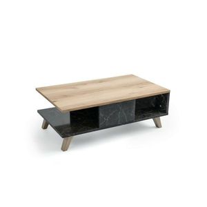 Konferenční stolek Sumer Marble and Oak obraz