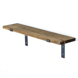 Polička Lam002 Black and Walnut obraz
