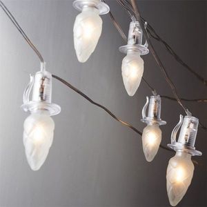 Světelný řetěz Šiška, 20 LED žárovek Filament, čirý kabel, prodloužení obraz