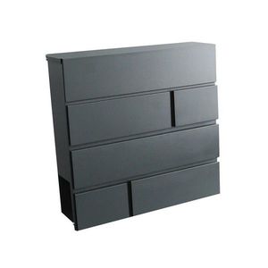 Poštovní schránka BRICKS 370 x 370 x 105 mm, antracit obraz