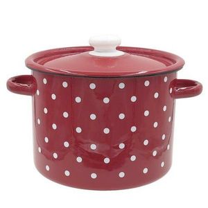 Smaltovaný hrnec s poklicí Tečka 5, 5 l, 5, 5 l obraz