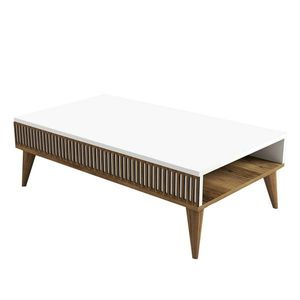 Konferenční stolek Mila White and Walnut obraz