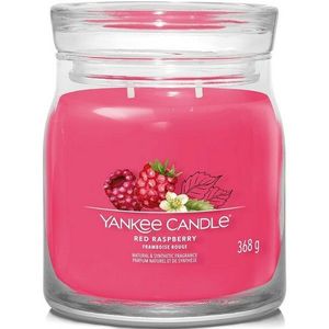 Yankee Candle Vonná svíčka střední Signature Red Raspberry, 368 g, M obraz