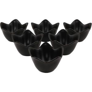 Sada 6 keramických misek Lotus 11, 8 cm, černá obraz