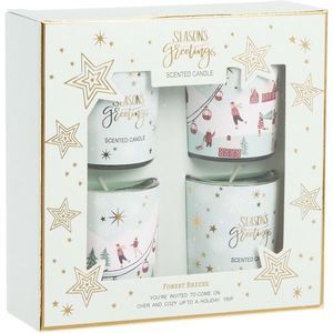Sada vonných svíček Winter Fun, vůně Grib Forest, 40 g, 4 ks obraz