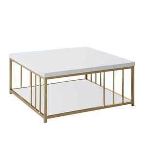 Konferenční stolek Zenn White and Gold obraz