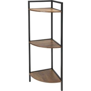 Rohová kovová skříňka 3 MDF police, 23, 5 x 23, 5 x 76 cm obraz