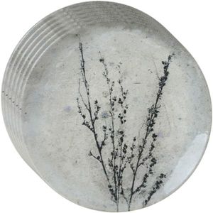 Sada 6 keramických dezertních talířů Stone Bloom 20 cm obraz