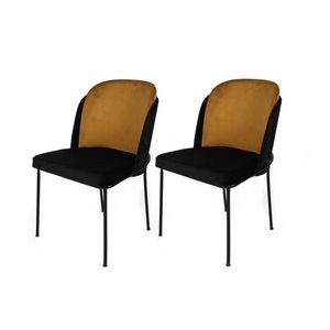 Sada jídelních židlí Dore Mustard and Black, 2 ks obraz
