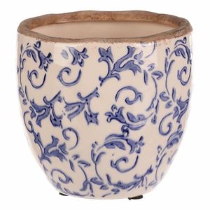 Keramický obal na květináč retro styl, pr. 15 cm x 14 cm obraz